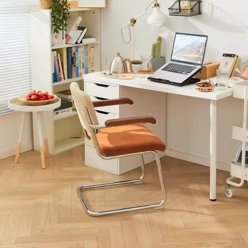 Modern Office Chair - Vintage Cantilever Design with Cushioned Seat