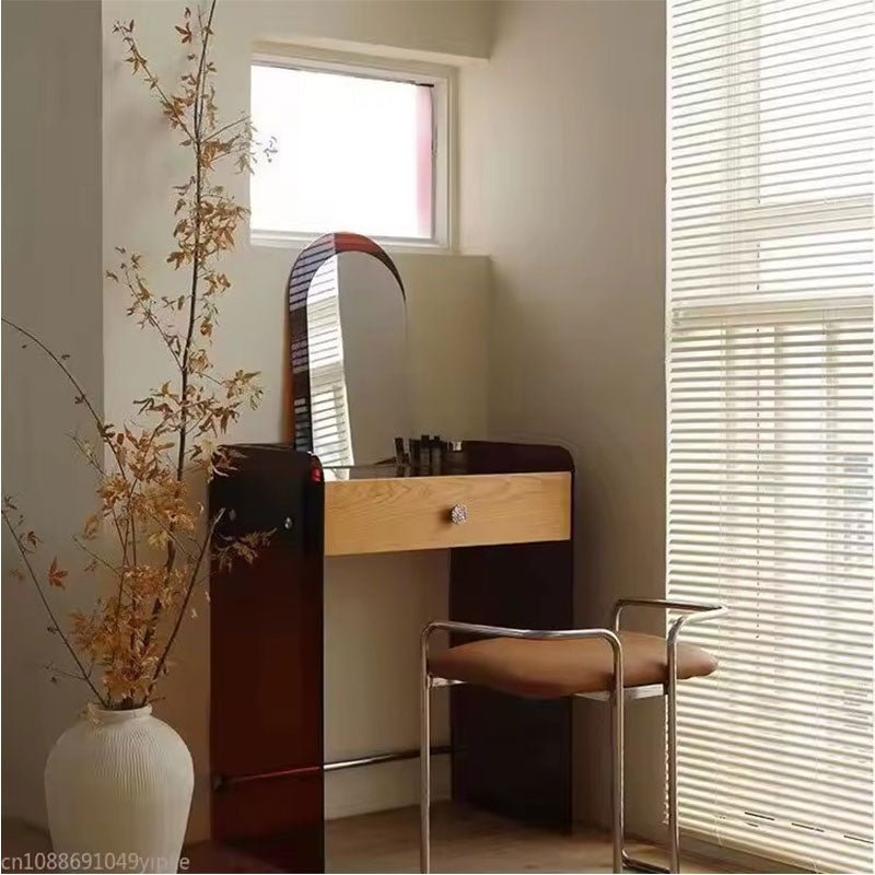 Modern Leather Stool - Minimalist Chrome Frame with Cushioned Seat